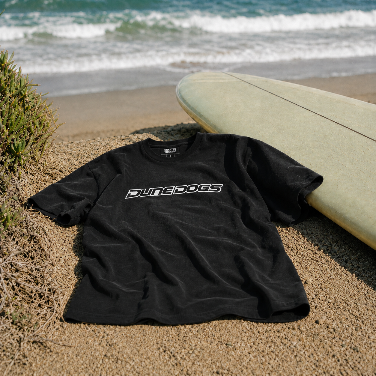 Dune Dogs Black Logo Tee