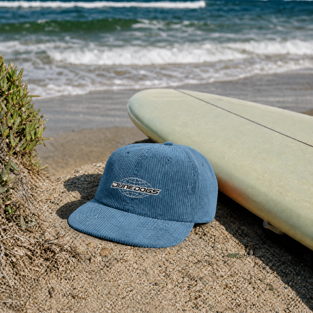 Dune Dogs Blue Corduroy Hat
